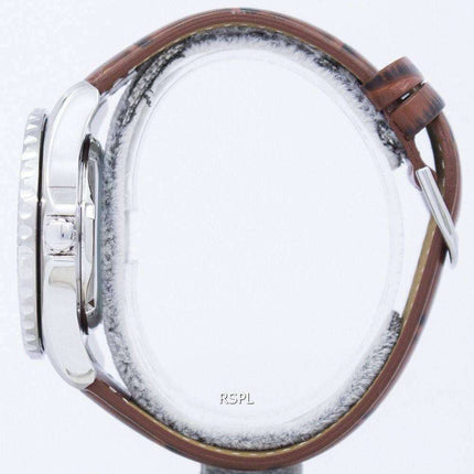 Seiko 5 Sports Automatic 23 Jewels Ratio Brown Leather SNZF17J1-LS7 Men's Watch