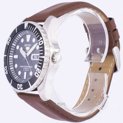 Seiko 5 Sports Automatic Ratio Brown Leather SNZF17K1-var-LS12 Men's Watch