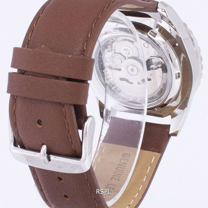 Seiko 5 Sports Automatic Ratio Brown Leather SNZF17K1-var-LS12 Men's Watch