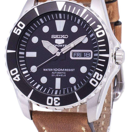 Seiko 5 Sports SNZF17K1-LS17 Automatic Brown Leather Strap Men's Watch