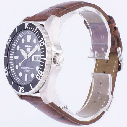Seiko 5 Sports Automatic Ratio Brown Leather SNZF17K1-var-LS7 Men's Watch