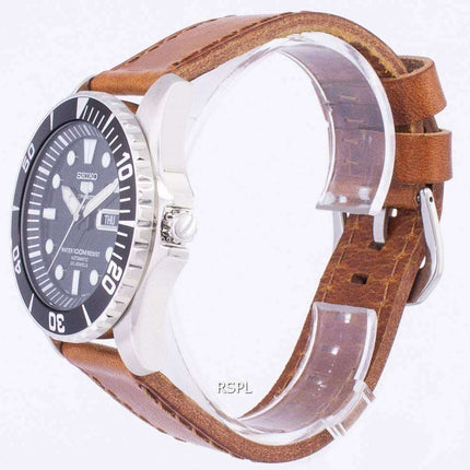 Seiko 5 Sports Automatic Ratio Brown Leather SNZF17K1-var-LS9 Men's Watch