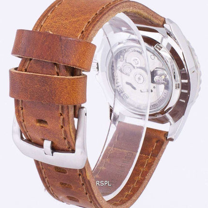 Seiko 5 Sports Automatic Ratio Brown Leather SNZF17K1-var-LS9 Men's Watch