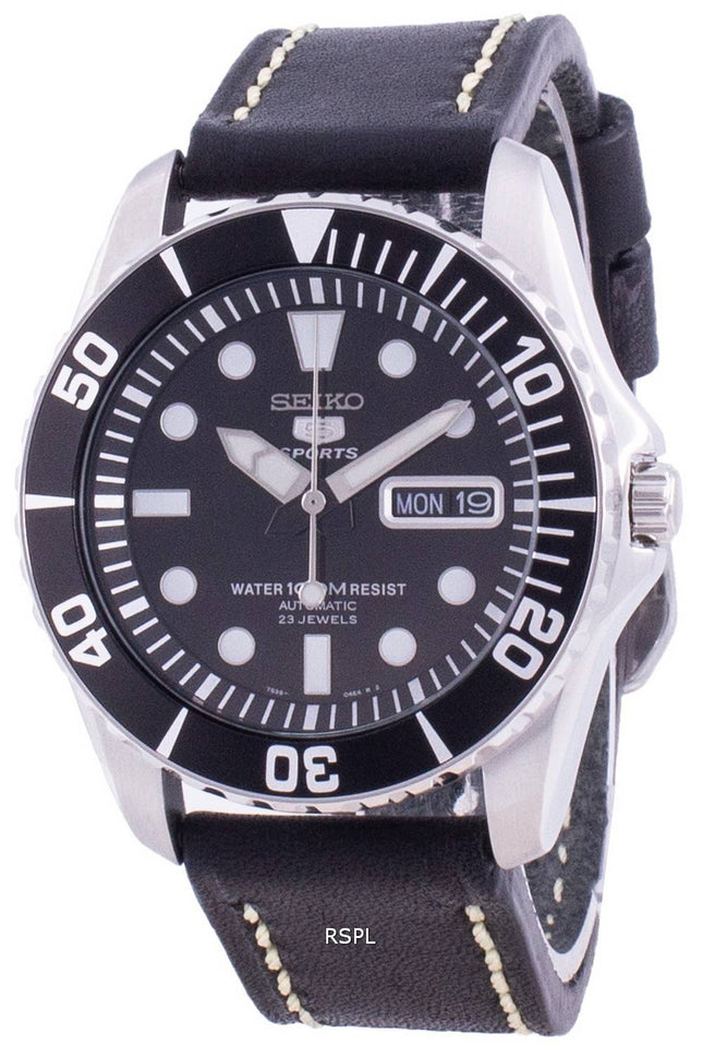 Seiko Automatic Diver's Black Dial SNZF17K1-var-LS16 100M Men's Watch