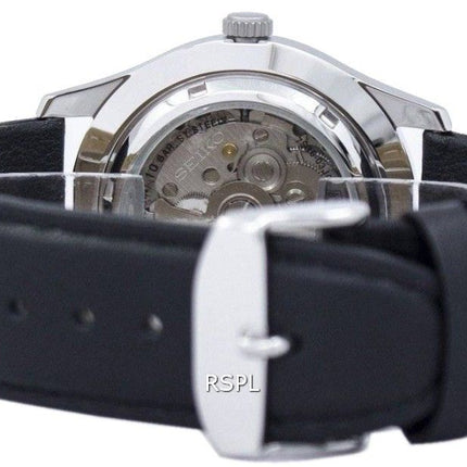 Seiko 5 Sports Military Automatic Japan Made Ratio Black Leather SNZG07J1-LS10 Men's Watch