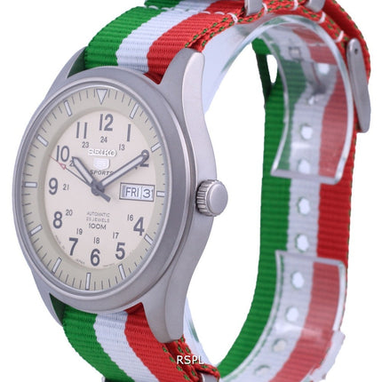 Seiko 5 Sports Military Automatic Japan Made SNZG07J1-var-NATO23 100M Mens Watch