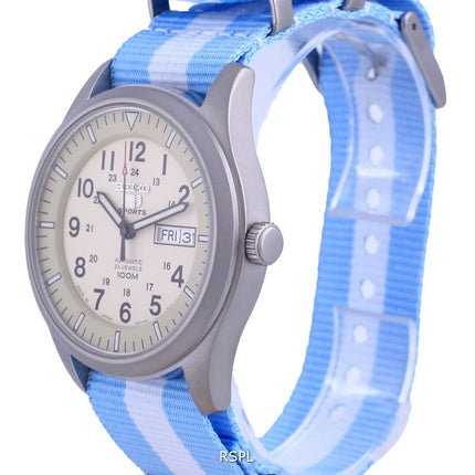 Seiko 5 Sports Military Automatic Japan Made SNZG07J1-var-NATO24 100M Mens Watch