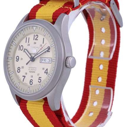 Seiko 5 Sports Military Automatic Japan Made SNZG07J1-var-NATO29 100M Mens Watch
