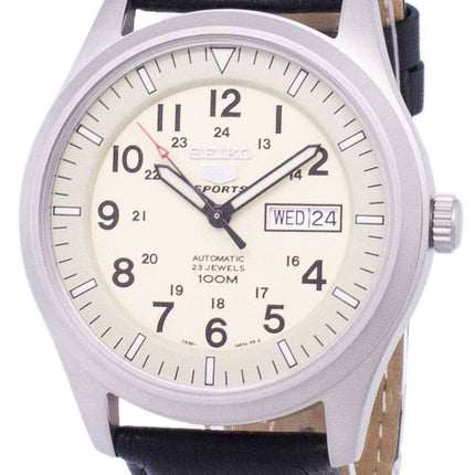 Seiko 5 Sports Automatic Ratio Black Leather SNZG07K1-LS10 Men's Watch