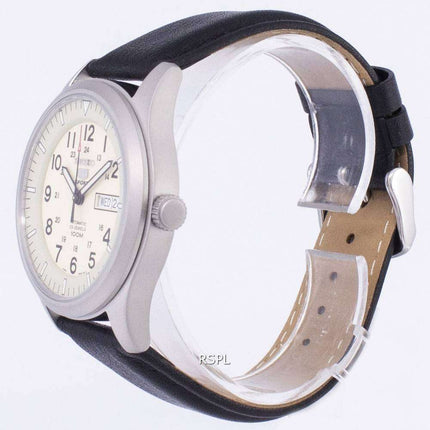 Seiko 5 Sports Automatic Ratio Black Leather SNZG07K1-LS10 Men's Watch