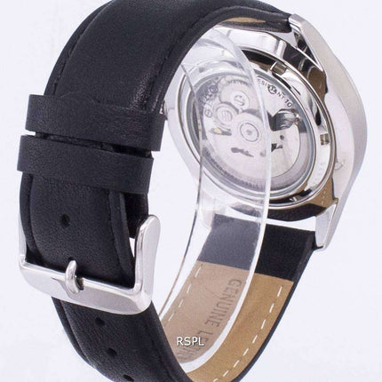Seiko 5 Sports Automatic Ratio Black Leather SNZG07K1-LS10 Men's Watch
