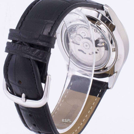 Seiko 5 Sports Automatic Ratio Black Leather SNZG07K1-LS6 Men's Watch