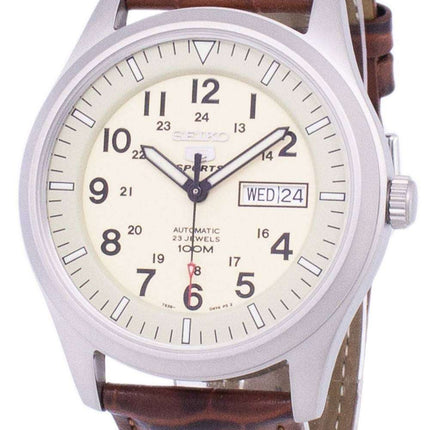 Seiko 5 Sports Automatic Ratio Brown Leather SNZG07K1-LS7 Men's Watch