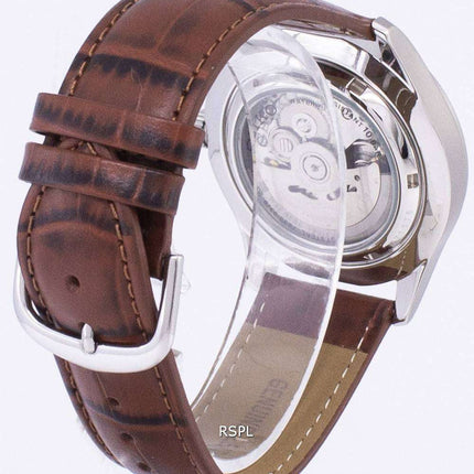 Seiko 5 Sports Automatic Ratio Brown Leather SNZG07K1-LS7 Men's Watch