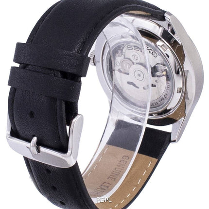 Seiko 5 Sports Automatic Japan Made Ratio Black Leather SNZG09J1-LS10 Men's Watch