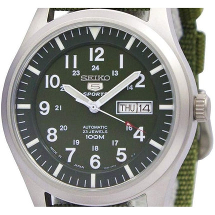Refurbished Seiko 5 Military Automatic Sports Japan Made SNZG09 SNZG09J1 SNZG09J Men's Watch