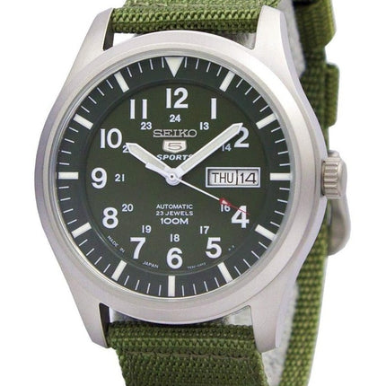 Refurbished Seiko 5 Military Automatic Sports Japan Made SNZG09 SNZG09J1 SNZG09J Men's Watch