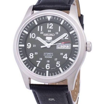 Seiko 5 Sports Automatic Ratio Black Leather SNZG09K1-LS10 Men's Watch