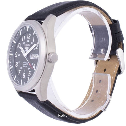 Seiko 5 Sports Automatic Ratio Black Leather SNZG09K1-LS10 Men's Watch