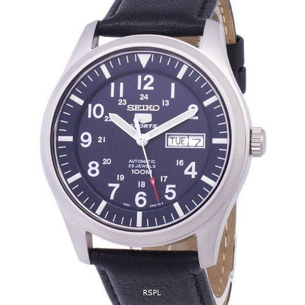 Seiko 5 Sports Automatic Ratio Black Leather SNZG11K1-LS10 Men's Watch