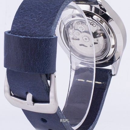 Seiko 5 Sports SNZG11K1-LS15 Automatic Dark Blue Leather Strap Men's Watch