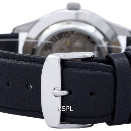 Seiko 5 Sports Automatic Japan Made Ratio Black Leather SNZG15J1-LS10 Men's Watch