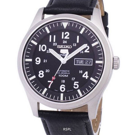 Seiko 5 Sports Automatic Ratio Black Leather SNZG15K1-LS10 Men's Watch