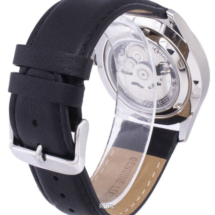 Seiko 5 Sports Automatic Ratio Black Leather SNZG15K1-LS10 Men's Watch