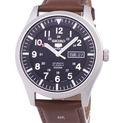 Seiko 5 Sports Automatic Ratio Brown Leather SNZG15K1-LS12 Men's Watch