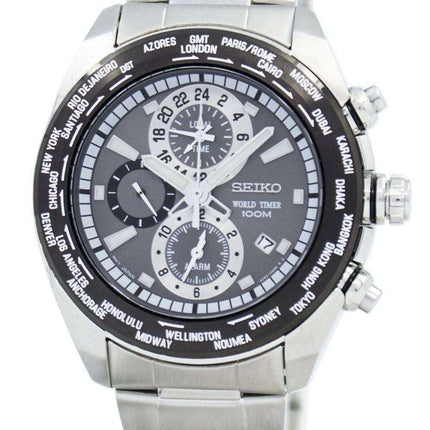 Seiko Alarm World Timer SPL035 SPL035P1 SPL035P Men's Watch