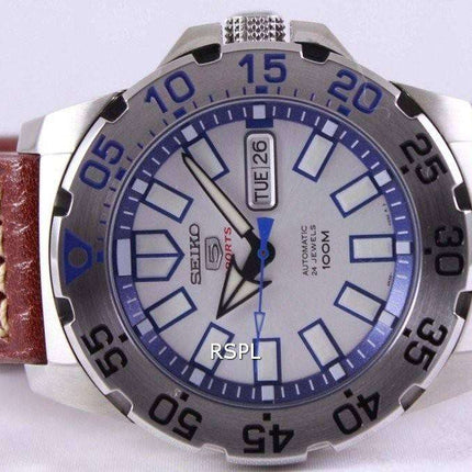Seiko 5 Sports Automatic Ratio Brown Leather SRP481K1-LS1 Mens Watch