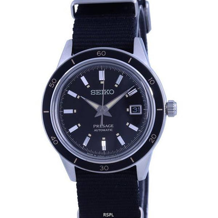Seiko Presage Style 60's Black Dial Nylon Strap Automatic SRPG09 SRPG09J1 SRPG09J Men's Watch