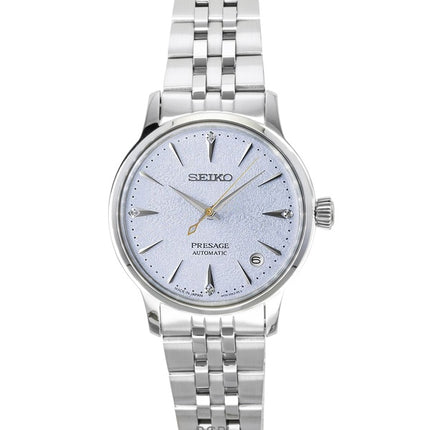 Seiko Presage Cocktail Diamond Accents Stainless Steel Light Blue Dial Automatic SRPL61J1 Women's Watch