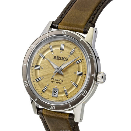 Seiko Presage Style 60's Stainless Steel Gold Dial Automatic SRPL75J1 Men's Watch