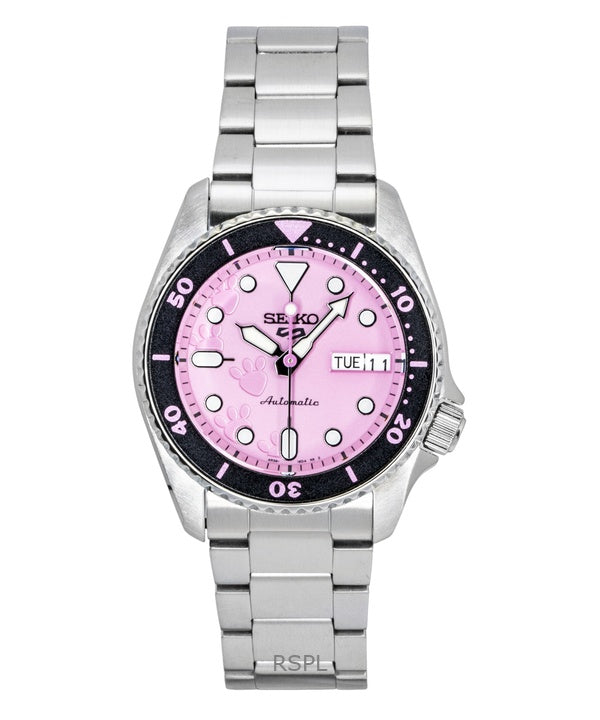 Seiko 5 Sports SKX Pink Panther Limited Edition Stainless Steel Pink Dial Automatic SRPM07K1 100M Unisex Watch