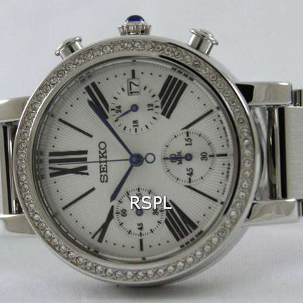 Seiko Chronograph Cabochon Crown SRW013 SRW013P1 SRW013P Women's Watch