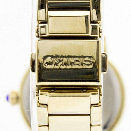 Seiko Quartz Gold Tone Cabochon Crown SRZ450P1 SRZ450P Womens Watch