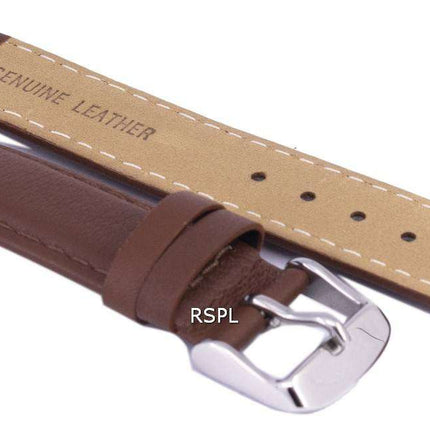 Brown Ratio Brand Leather Strap 18mm