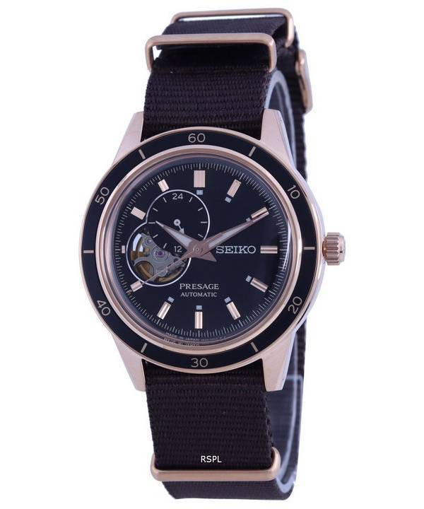 Seiko Presage Style 60's Open Heart Black Dial Automatic SSA426 SSA426J1 SSA426J Men's Watch