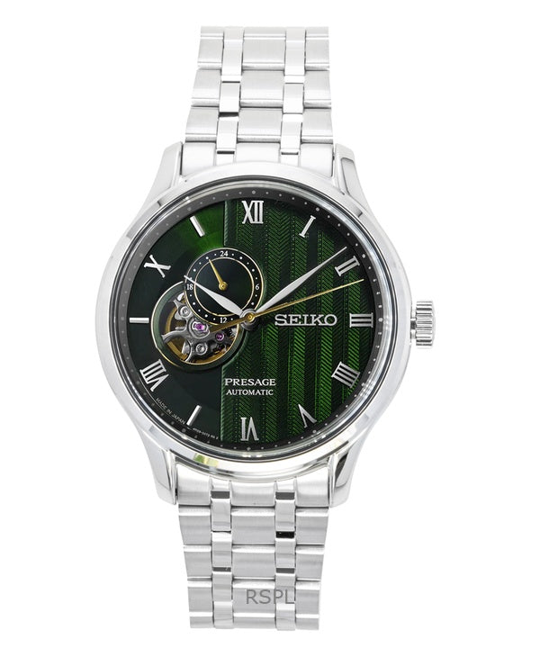 Seiko Presage Japanese Garden Stainless Steel Green Dial Automatic SSA463J1 Men's Watch