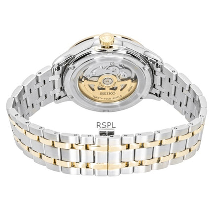 Seiko Presage Japanese Garden Two Tone Stainless Steel Gold Dial Automatic SSA464J1 Men's Watch