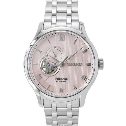 Seiko Presage Japanese Garden Stainless Steel Pale Pink Dial Automatic SSA465J1 Men's Watch