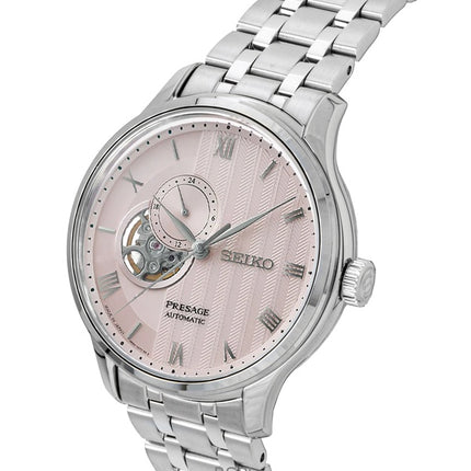 Seiko Presage Japanese Garden Stainless Steel Pale Pink Dial Automatic SSA465J1 Men's Watch