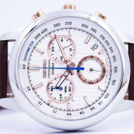 Seiko Chronograph Quartz Tachymeter 100M SSB211 SSB211P1 SSB211P Men's Watch