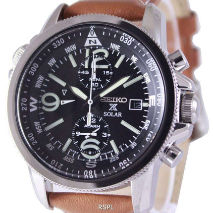 Seiko Solar Alarm Chronograph SSC081 SSC081P1 SSC081P Men's Watch