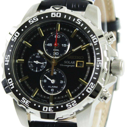 Seiko Solar Alarm Chronograph SSC303P1 SSC303P SSC303 Mens Watch