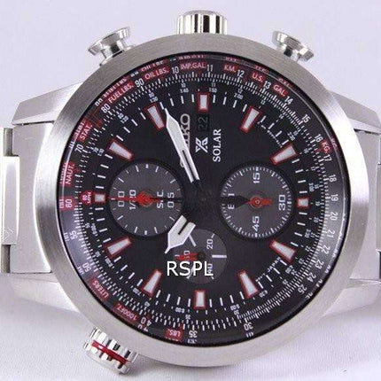 Seiko Prospex Sky Solar Chronograph Pilots SSC349P1 SSC349P Mens Watch