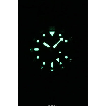 Seiko 5 Sports SKX GMT Leather Strap Black Dial Automatic SSK036K1 100M Men's Watch