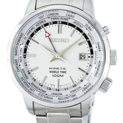 Seiko Kinetic World Time GMT SUN067 SUN067P1 SUN067P Men's Watch