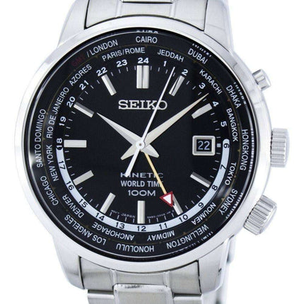 Seiko Kinetic World Time GMT SUN069 SUN069P1 SUN069P Men's Watch